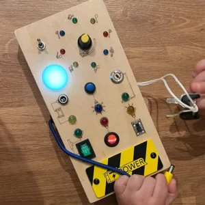 Obdržené Montessori Busy Board s LED světly od zákazníka L****r.