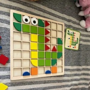 Obdržené dřevěné geometrické mozaikové puzzle od zákazníka K***e.