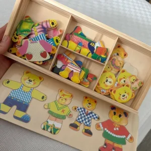 Obdržená dřevěná sada na převlékání puzzle od zákazníka A***e.