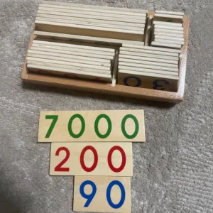 Customer J**n received wooden number cards for learning math.