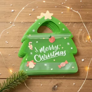 christmas seal bag, christmas gift pouch