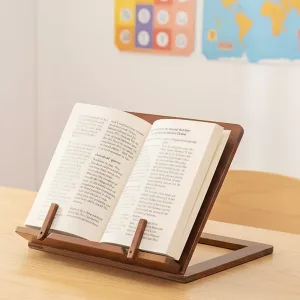 book holder, wooden book holder