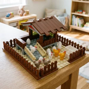 DIY stavebnice kurníku a farmářských zvířat pro děti