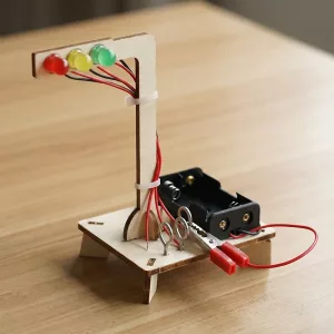 Dřevěná modelová vědecká hračka Semafor pro děti