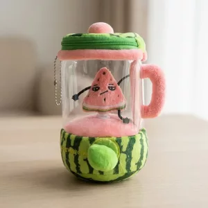 Roztomilá plyšová hračka pro děti s vytahovací šňůrkou ve tvaru odšťavňovače