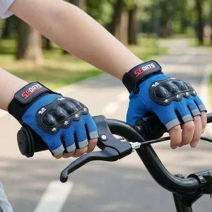 Polstrované bezprstové cyklistické rukavice pro děti