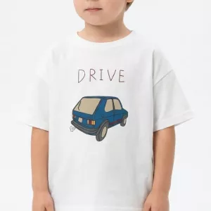 Ležérní letní bavlněné tričko s autem pro děti